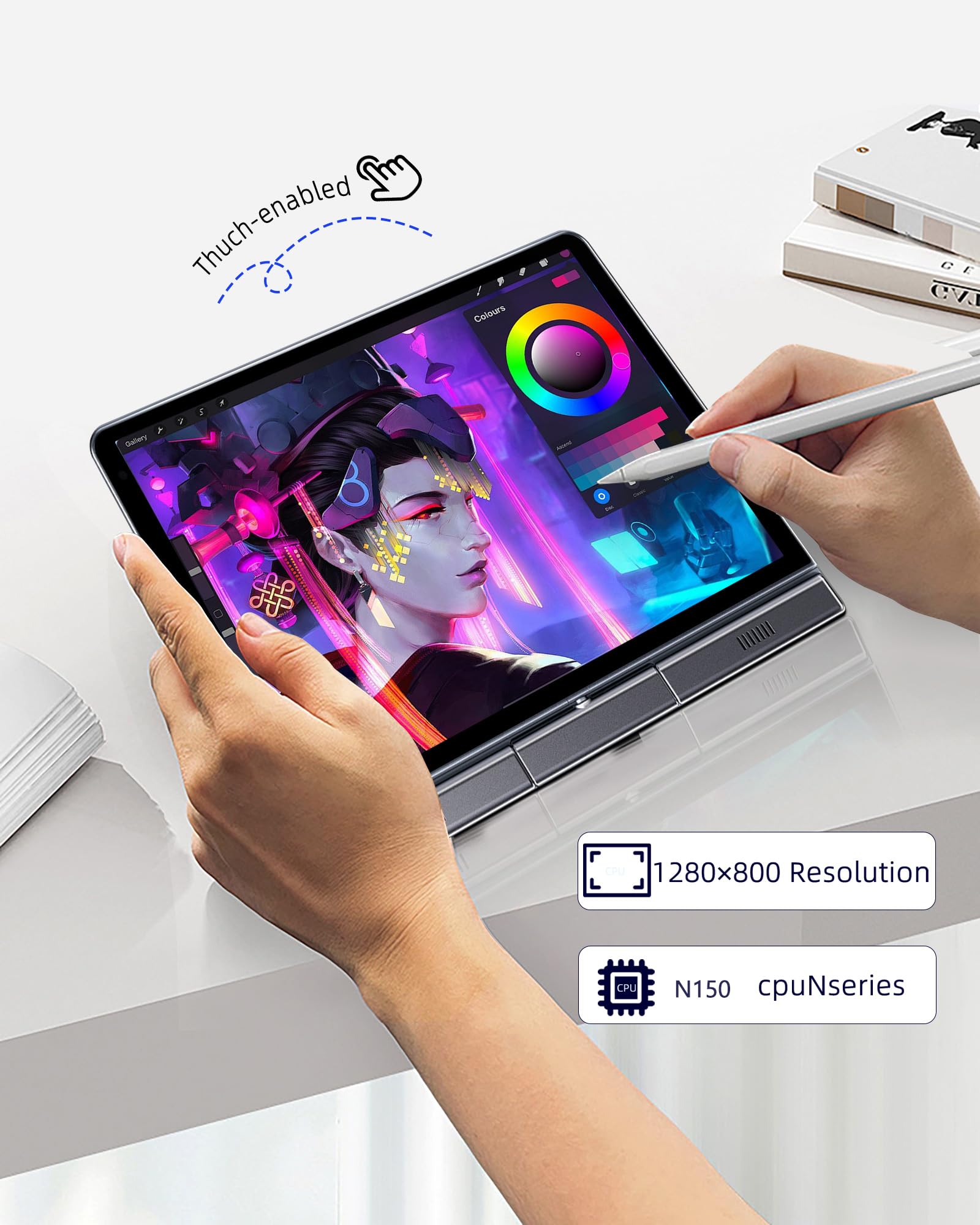 8 inch Mini Laptop HD Touchscreen Portable 2-in-1 Computer,Windows